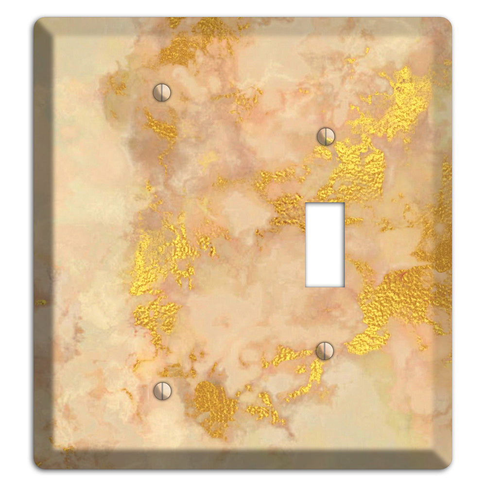 Old Gold Marble Blank / Toggle Wallplate