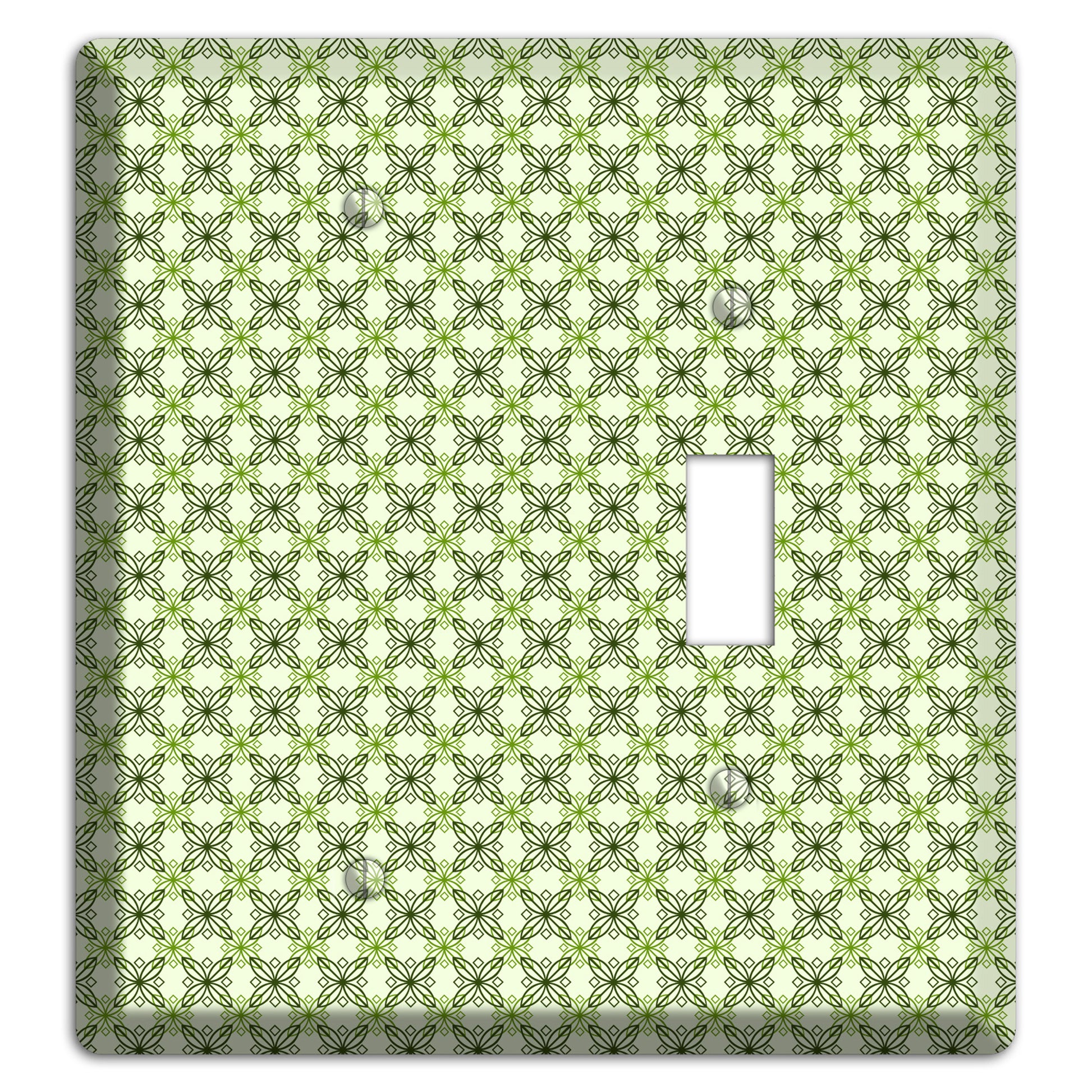 Multi Green Overlain Foulard Blank / Toggle Wallplate
