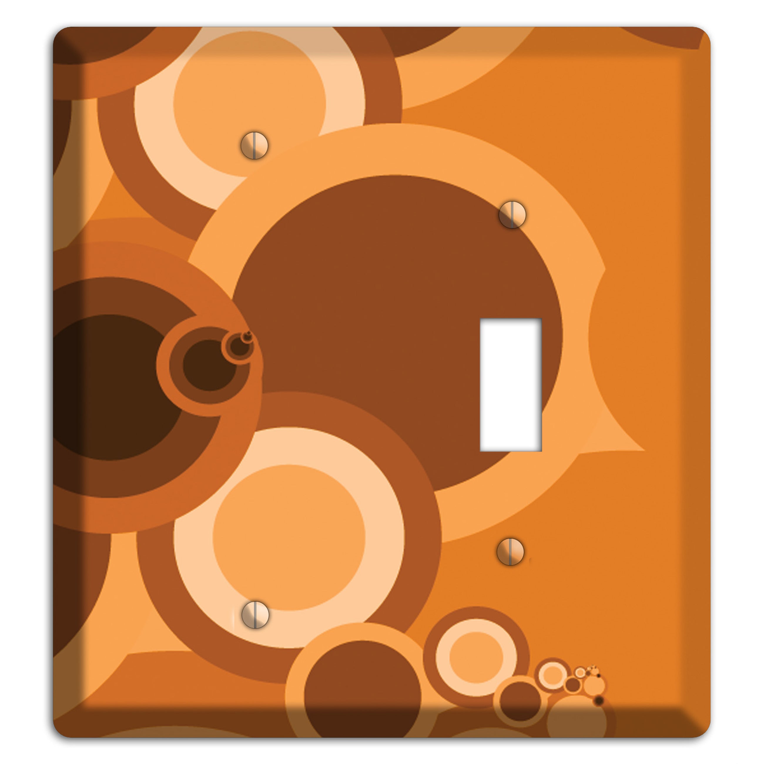 Burnt Orange Circles Blank / Toggle Wallplate