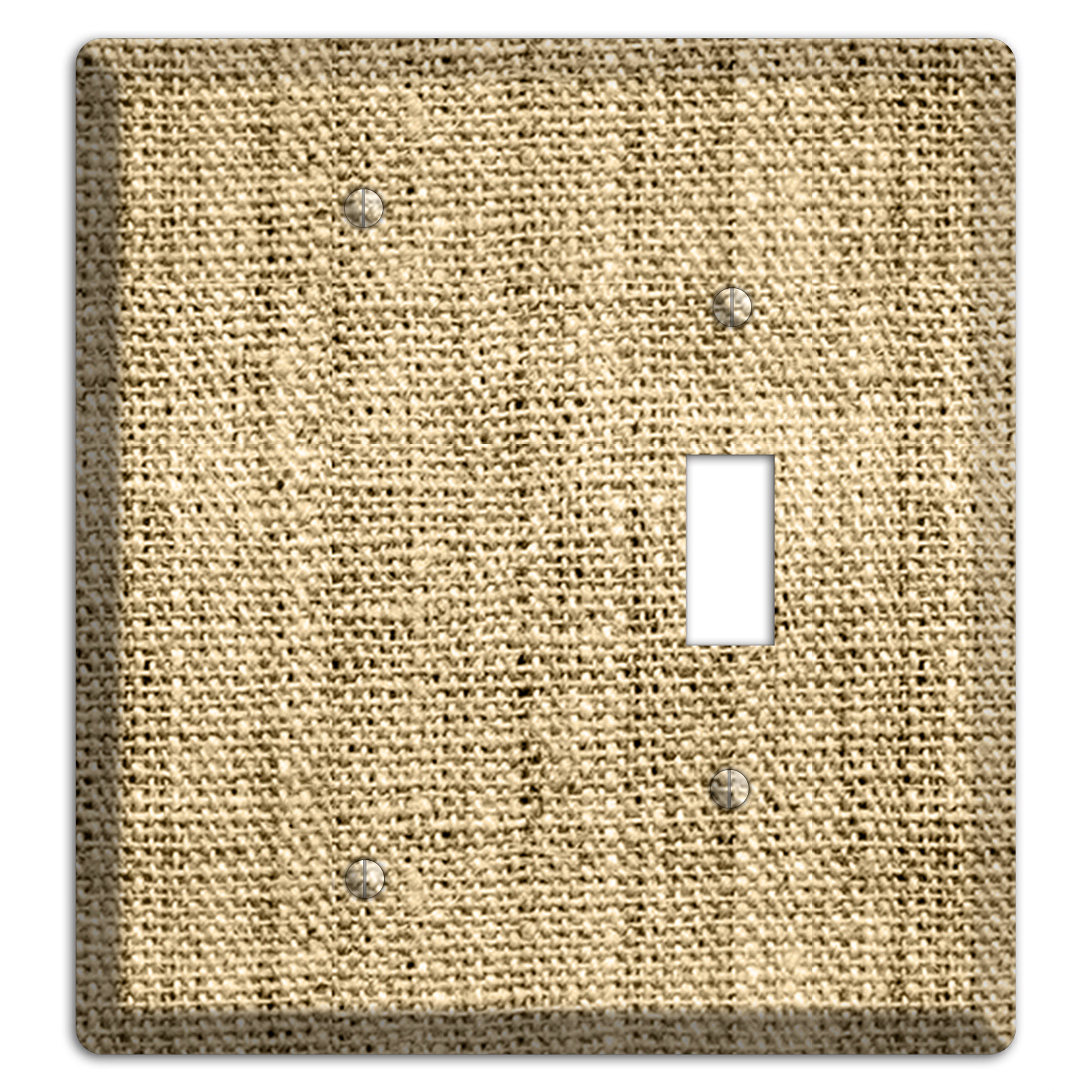 Indian Khaki Burlap Blank / Toggle Wallplate