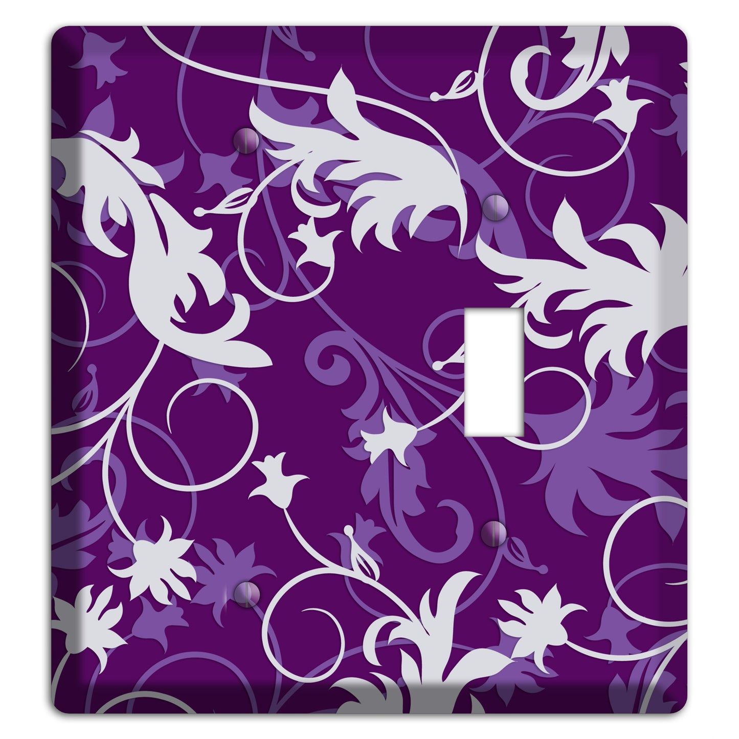 Purple Victorian Blank / Toggle Wallplate