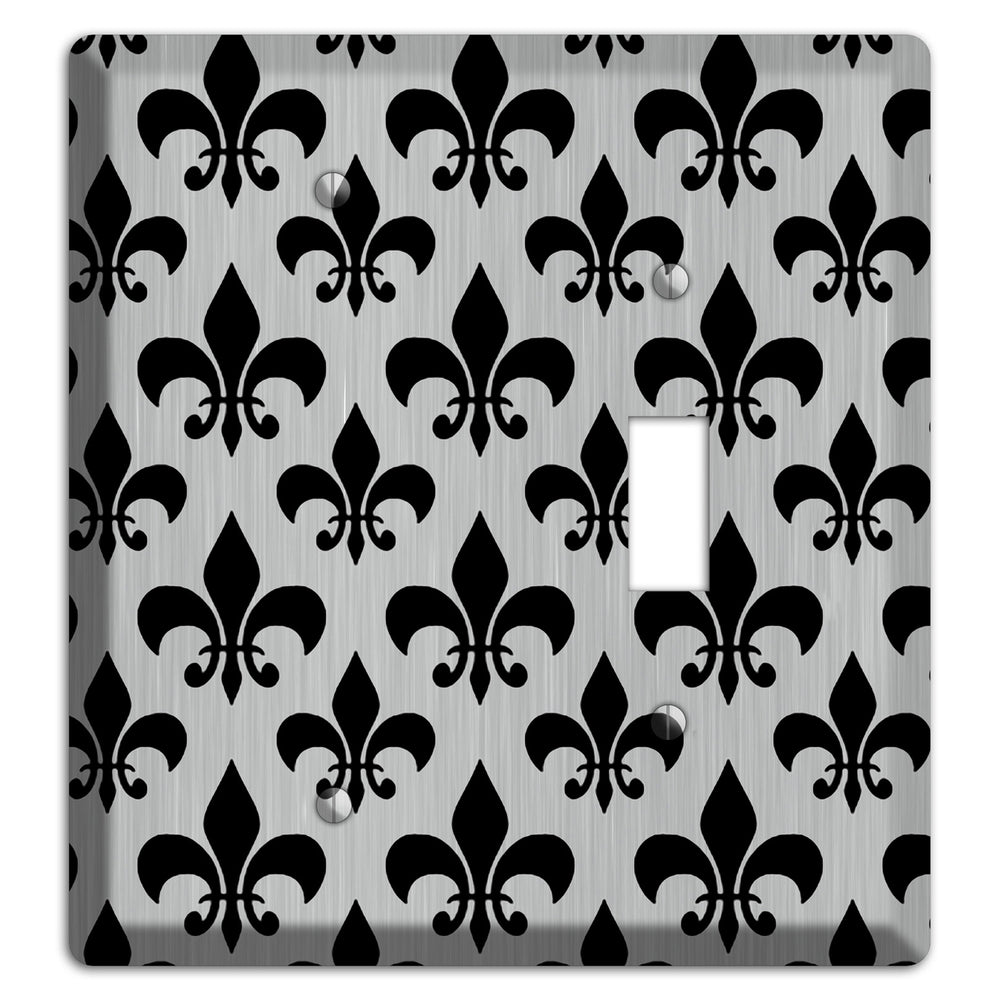 Fleur de Lis Stainless Steel Blank / Toggle Wallplate