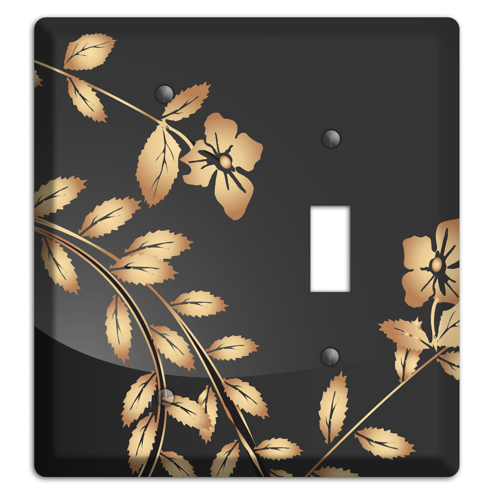 Black Sprig Blank / Toggle Wallplate