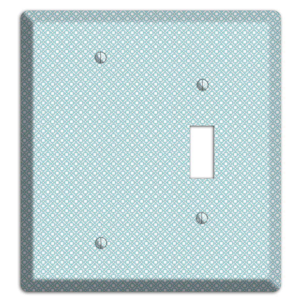 Light Blue Geometric Blank / Toggle Wallplate
