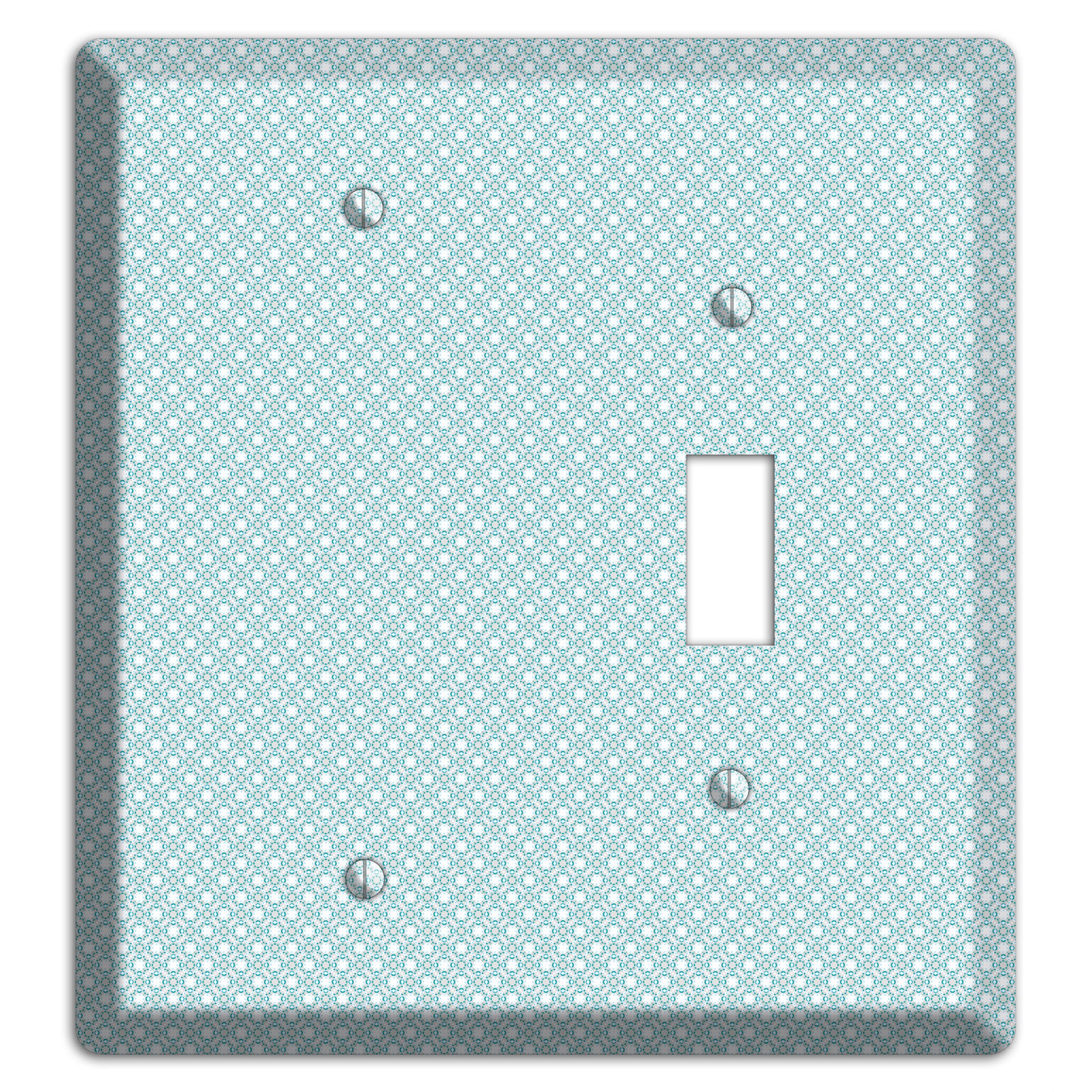 Light Blue Geometric Blank / Toggle Wallplate
