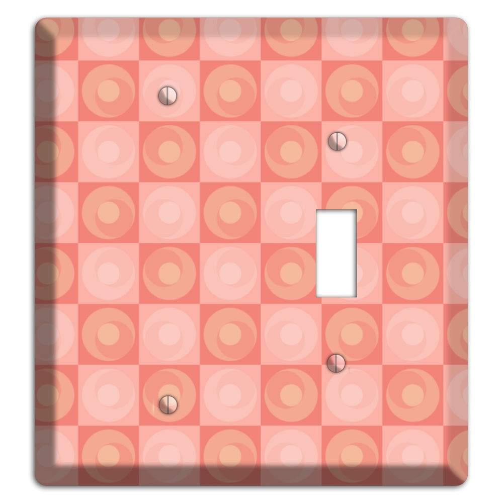 Pink Tiled Circles Blank / Toggle Wallplate