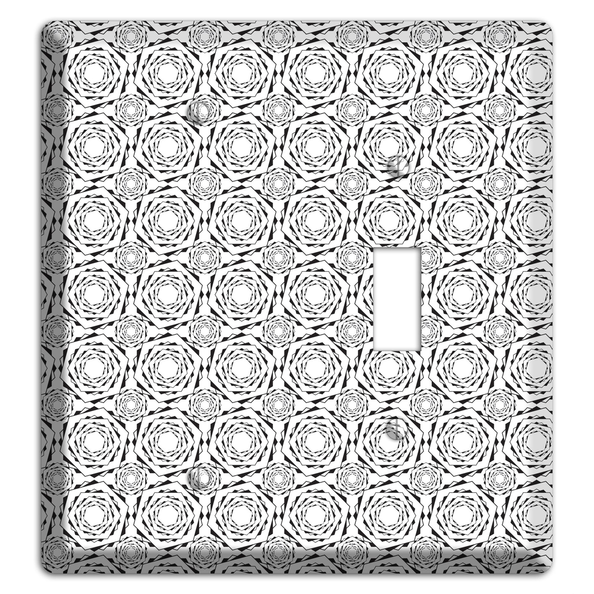 Overlay Hexagon Rotation Repeat 2 Blank / Toggle Wallplate