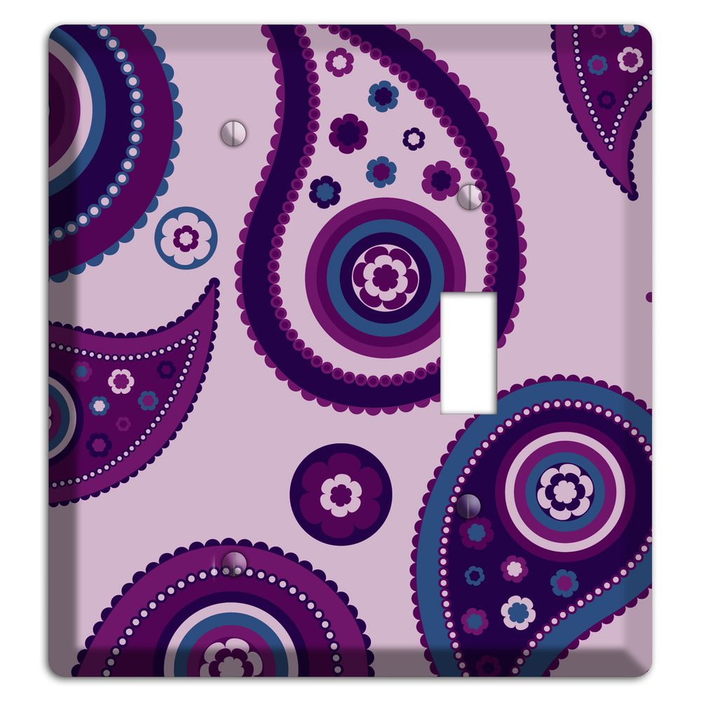 Light Purple Pailsey Blank / Toggle Wallplate