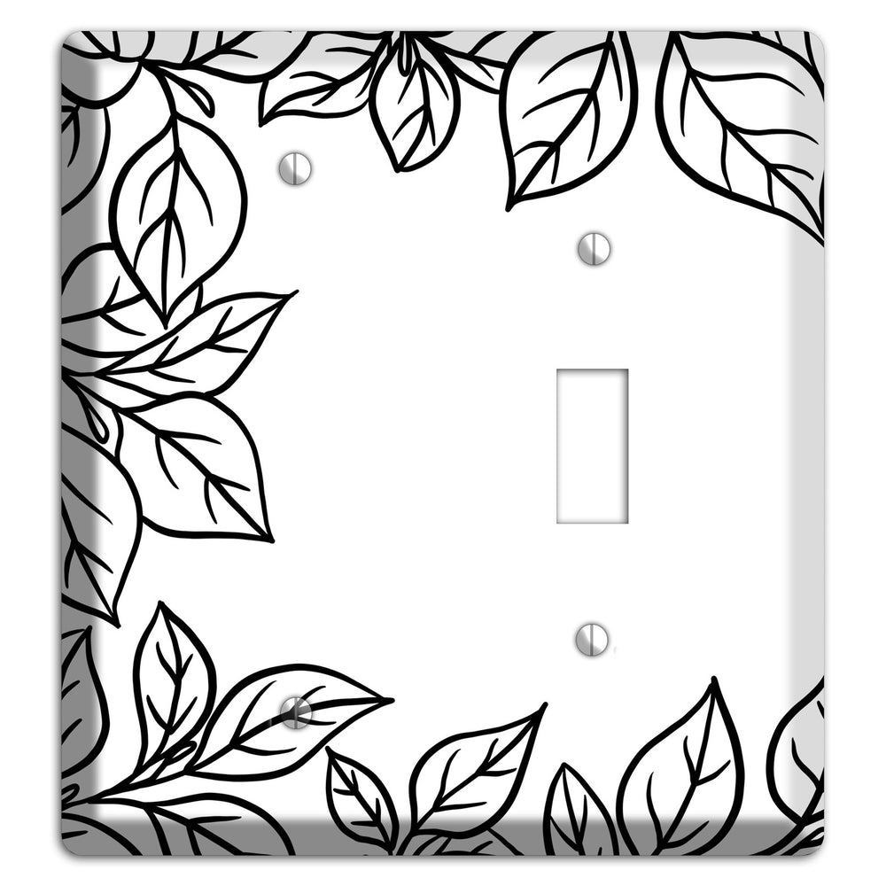 Hand-Drawn Leaves 7 Blank / Toggle Wallplate