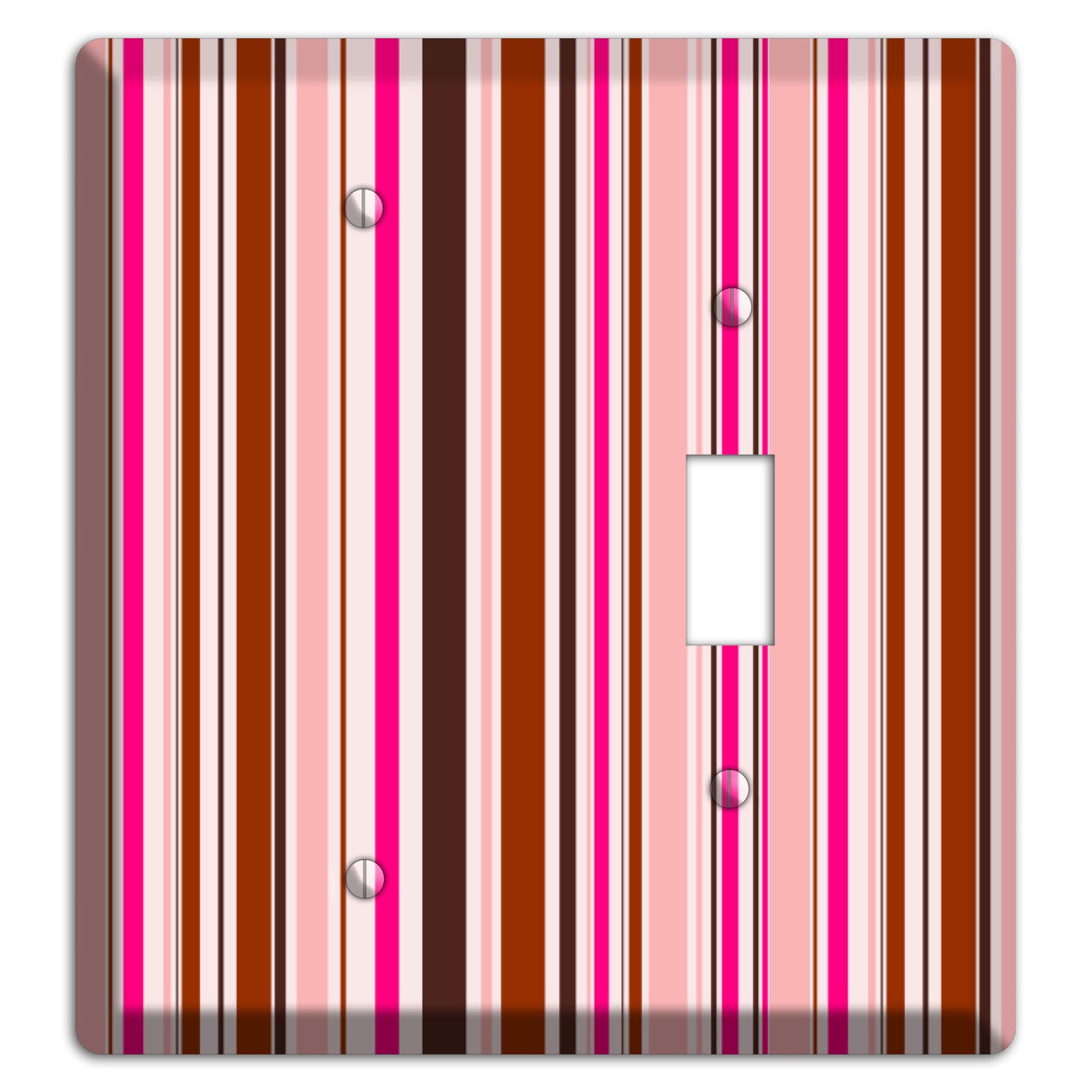 Pink Stripes Blank / Toggle Wallplate