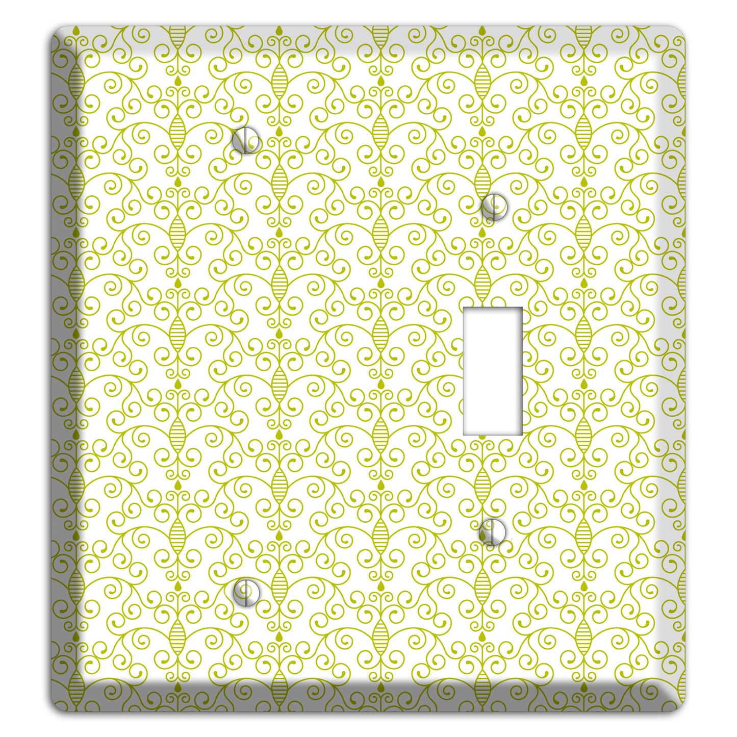 Olive Toile Half Drop Blank / Toggle Wallplate