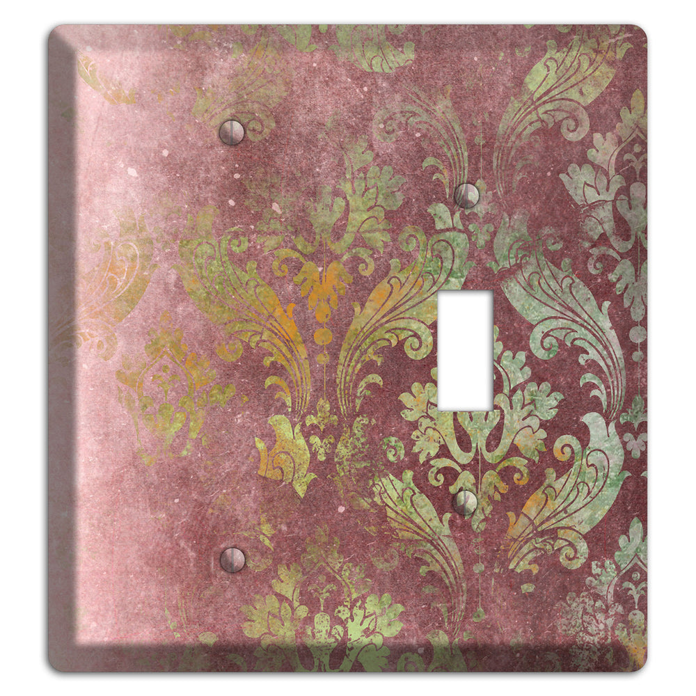 Roman Coffee Whimsical Damask Blank / Toggle Wallplate