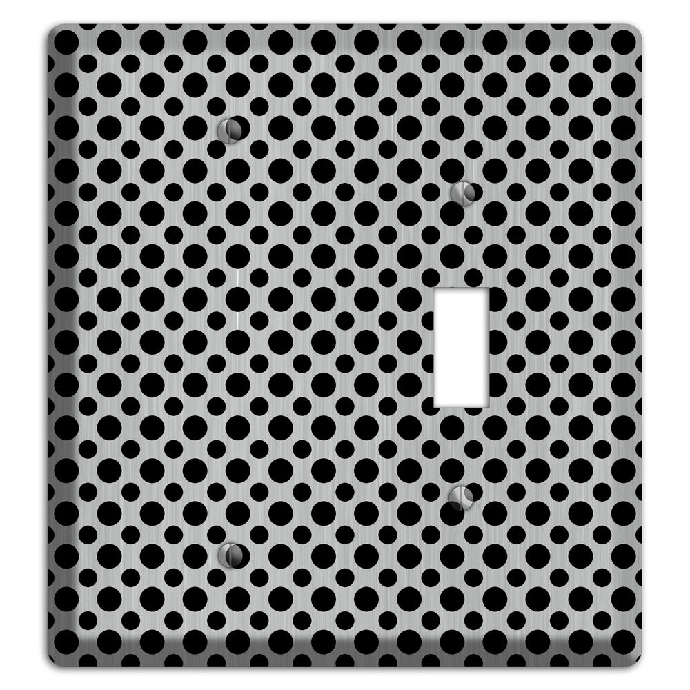Multi Small Polka Dots Stainless Steel Blank / Toggle Wallplate