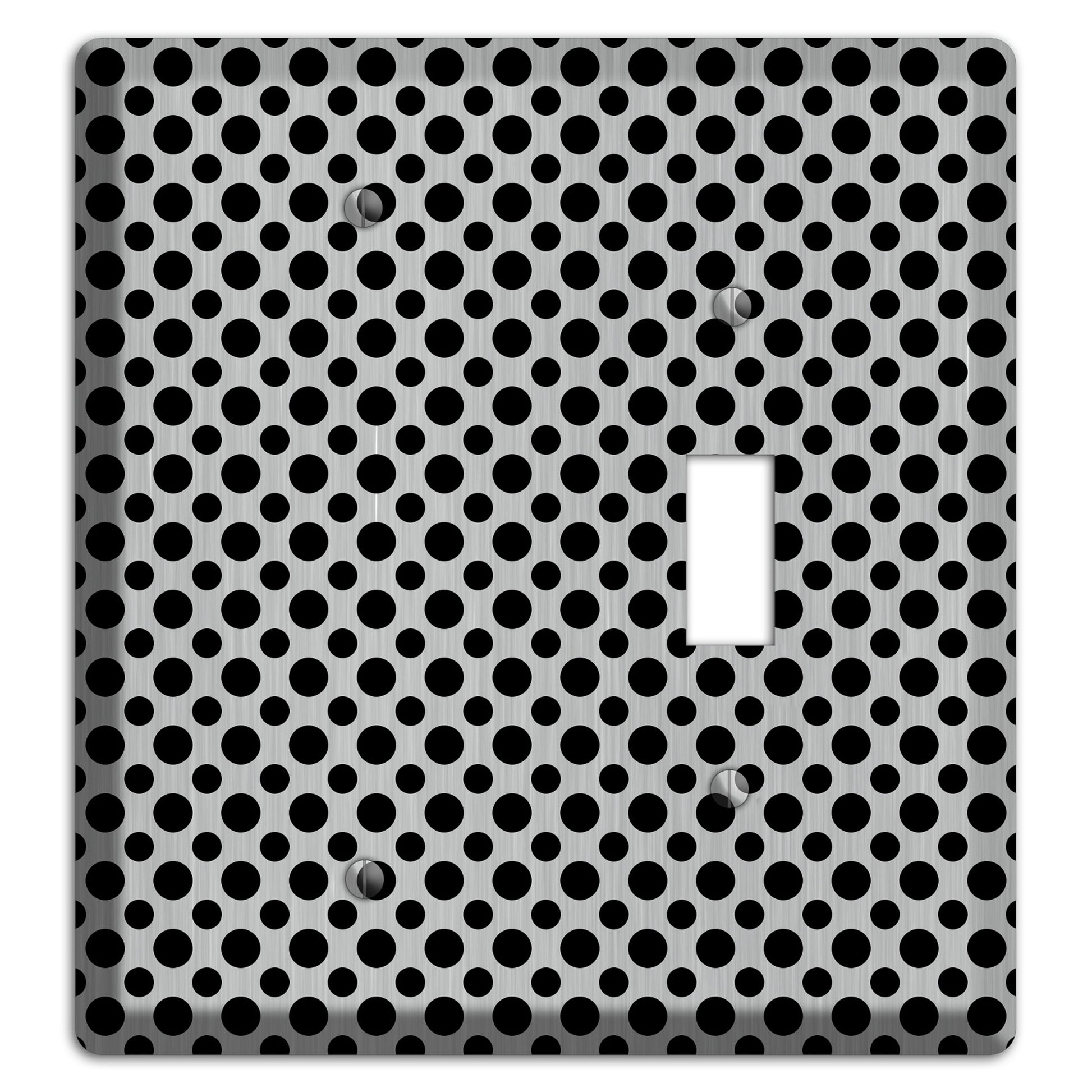 Multi Small Polka Dots Stainless Blank / Toggle Wallplate