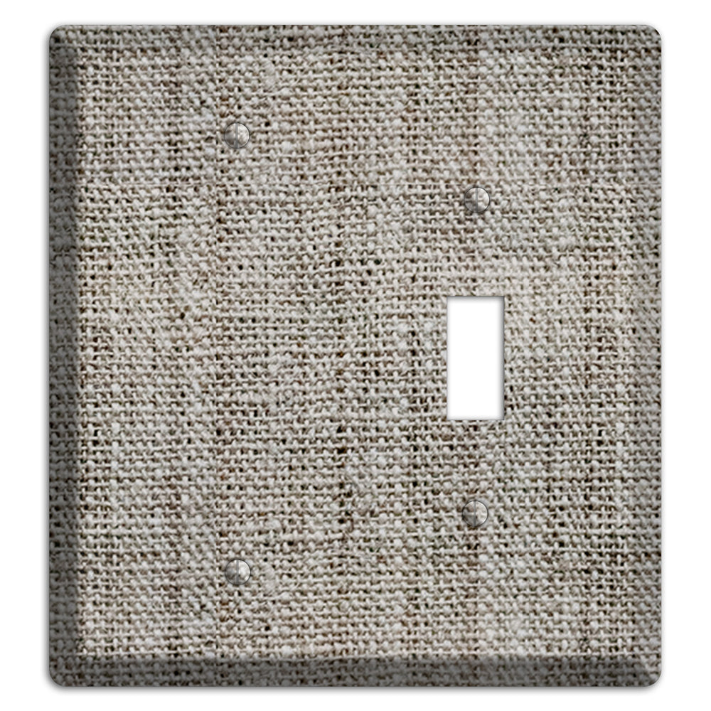 Zorba Burlap Blank / Toggle Wallplate