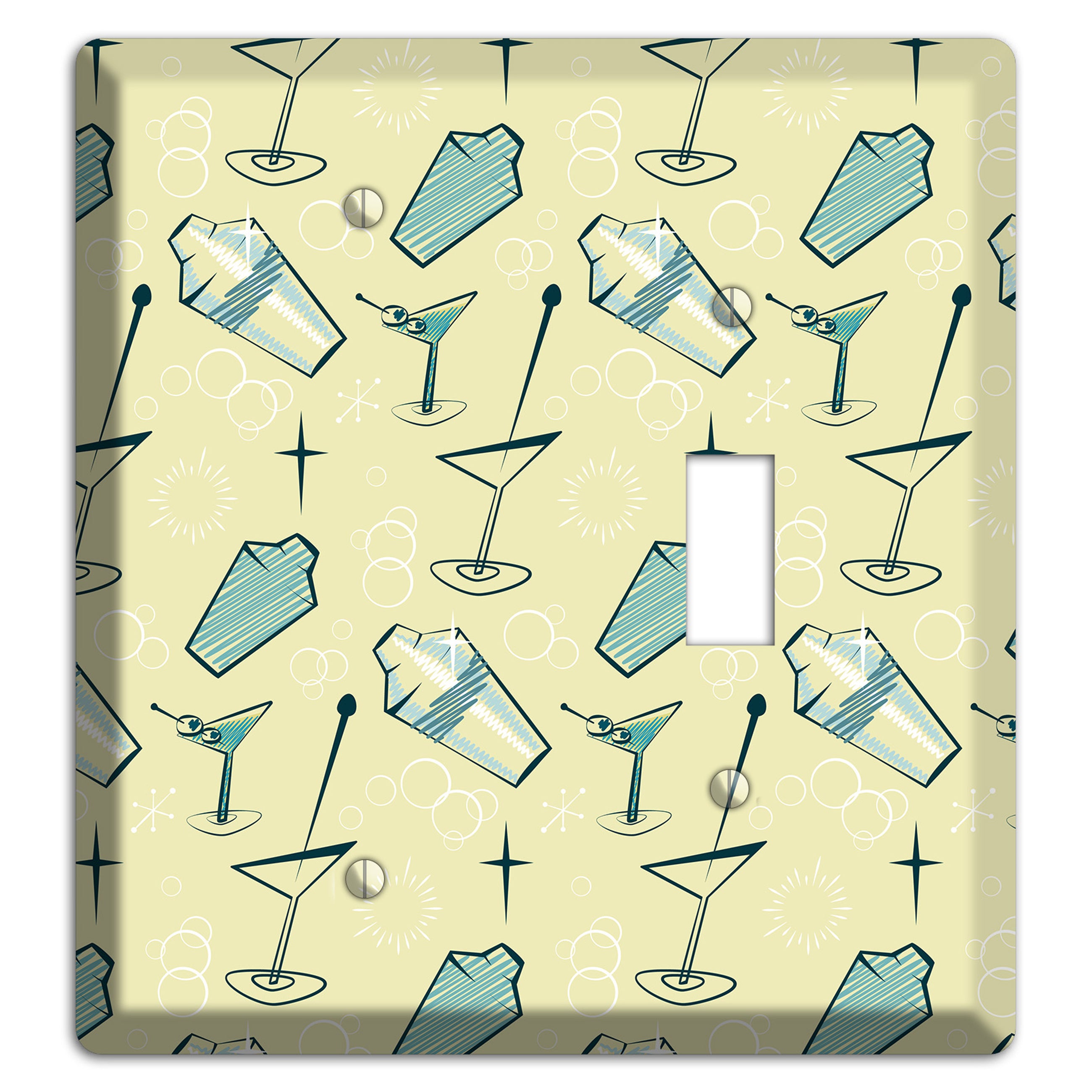 Retro Cocktails Lime Blank / Toggle Wallplate