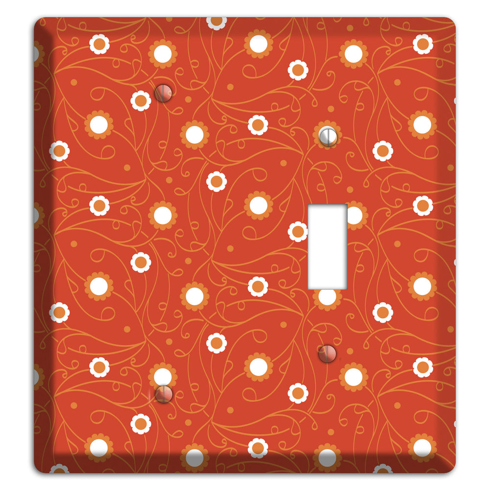 Red Vine Floral Blank / Toggle Wallplate