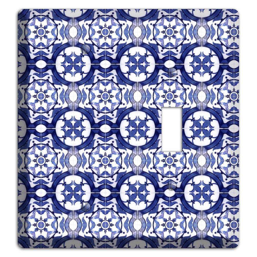 Tavira Tiles 10 Blank / Toggle Wallplate