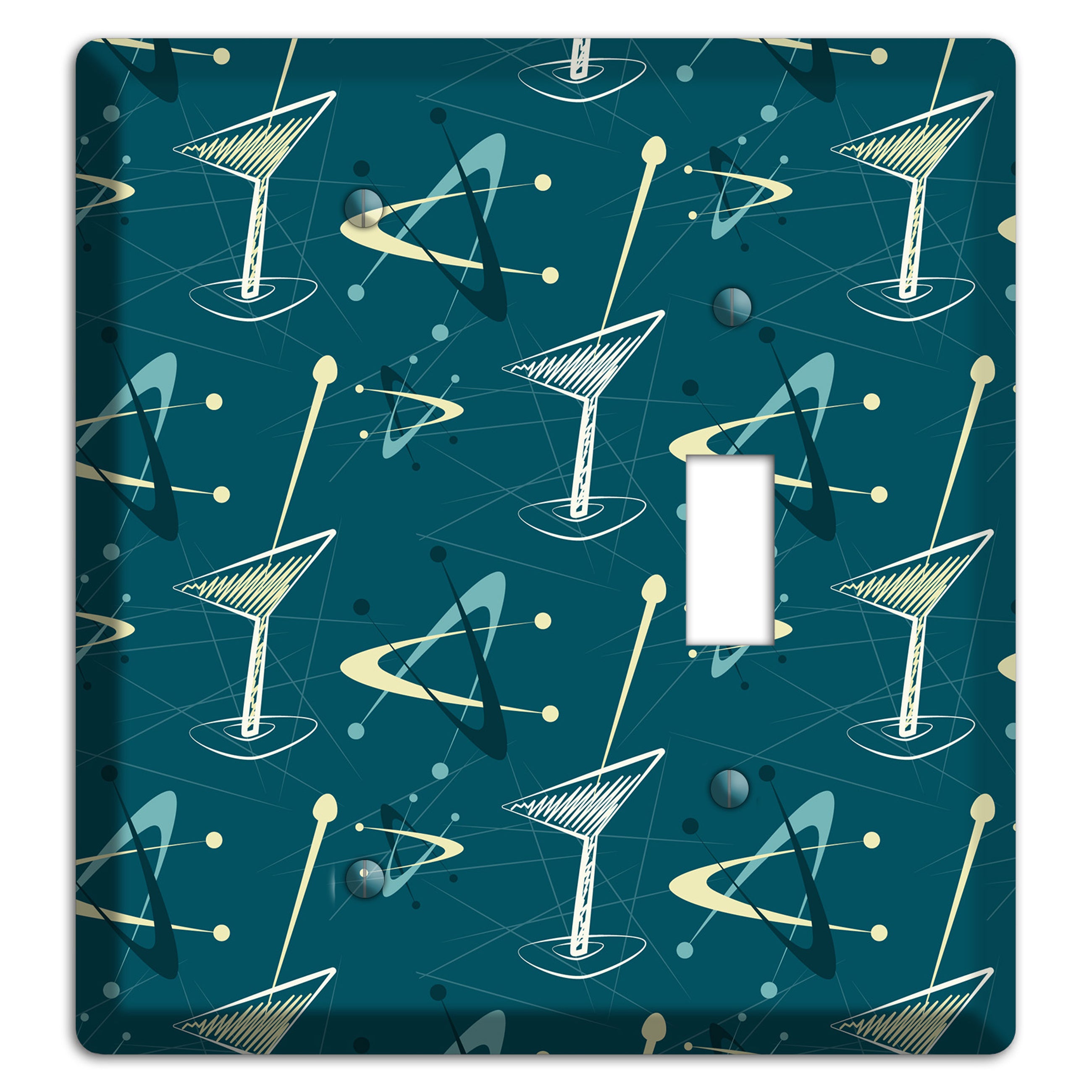 Navy Cocktail Hour Blank / Toggle Wallplate