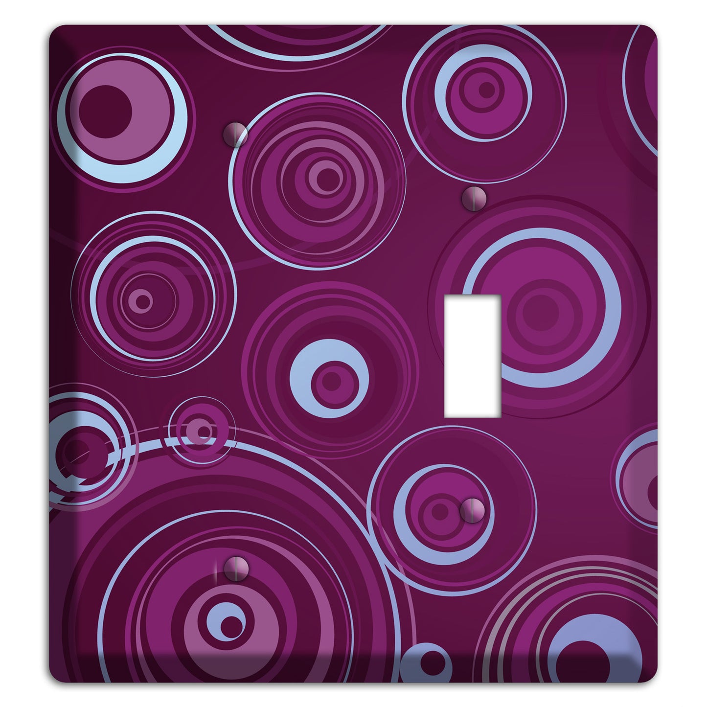 Purple Circles 3 Blank / Toggle Wallplate