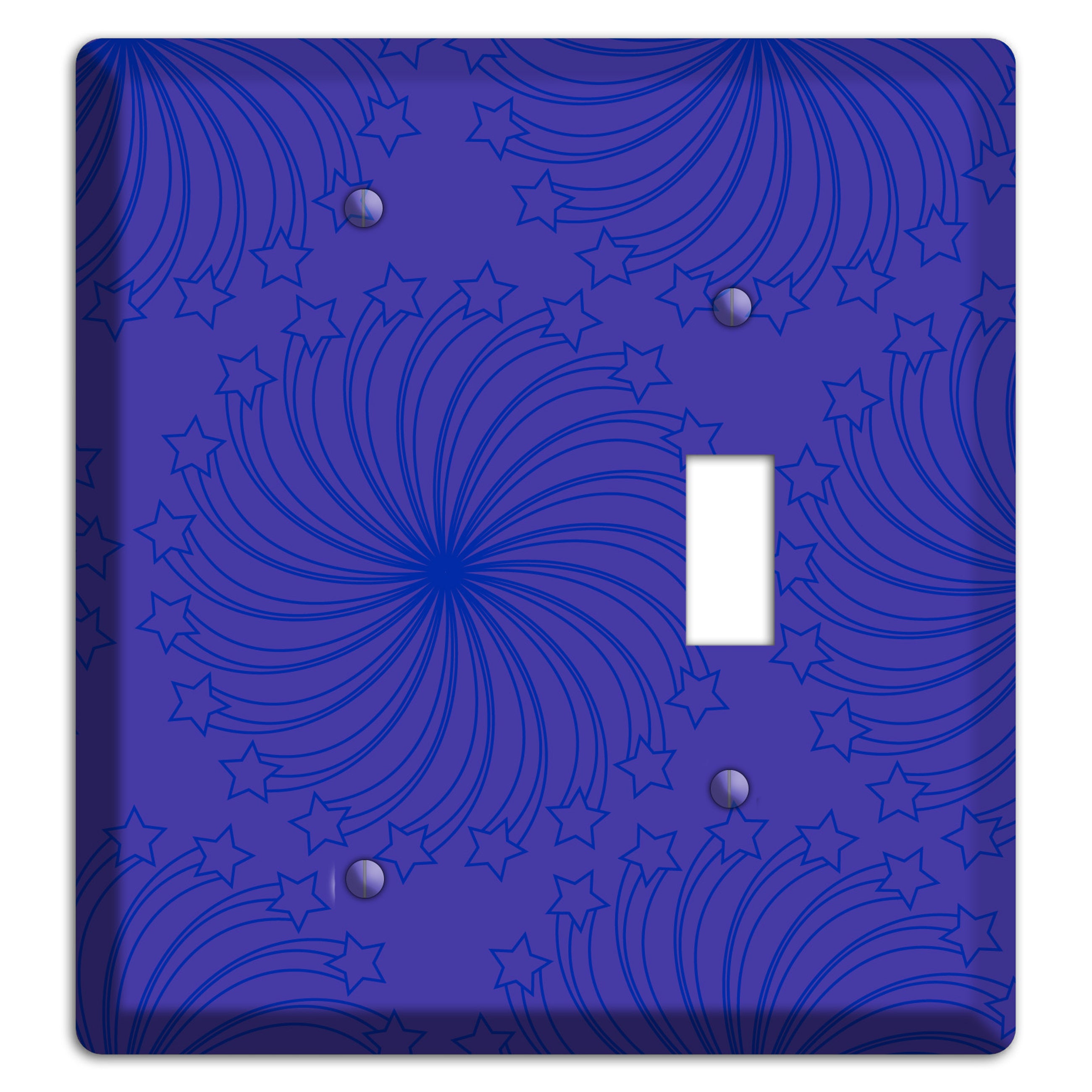 Multi Purple Star Swirl Blank / Toggle Wallplate