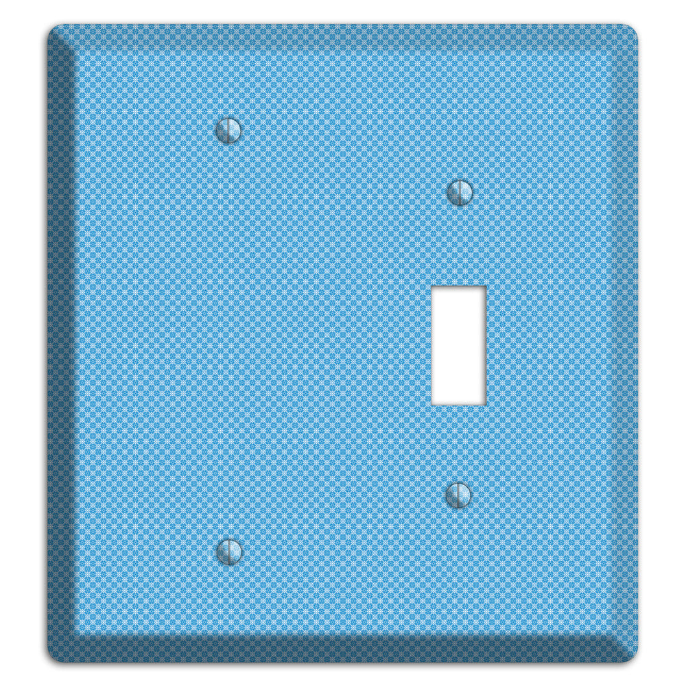 Light Blue Tiny Check Blank / Toggle Wallplate