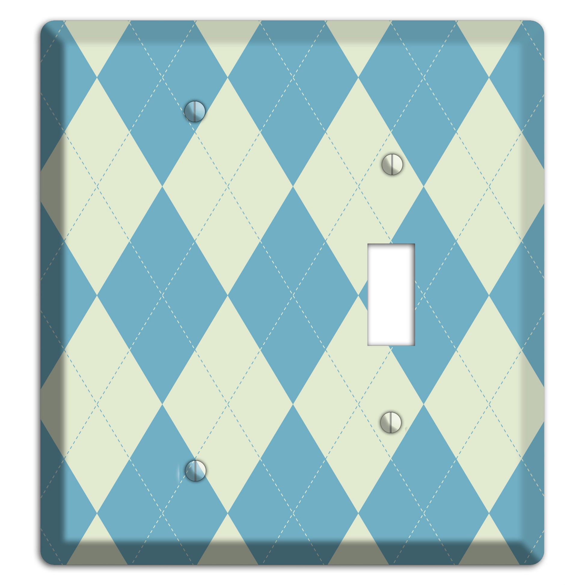 Mustard and Black Plaid Blank / Toggle Wallplate