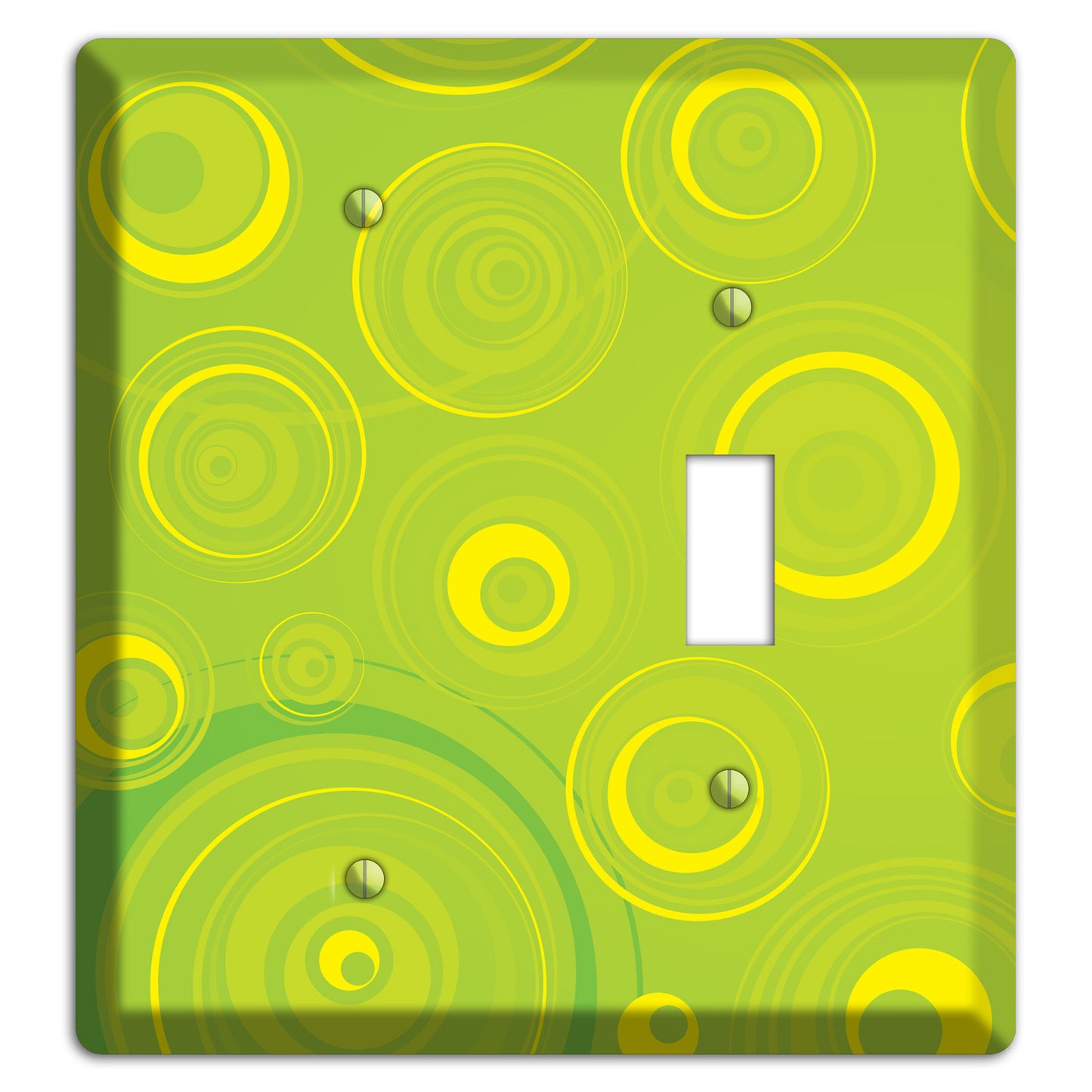 Green-yellow Circles Blank / Toggle Wallplate