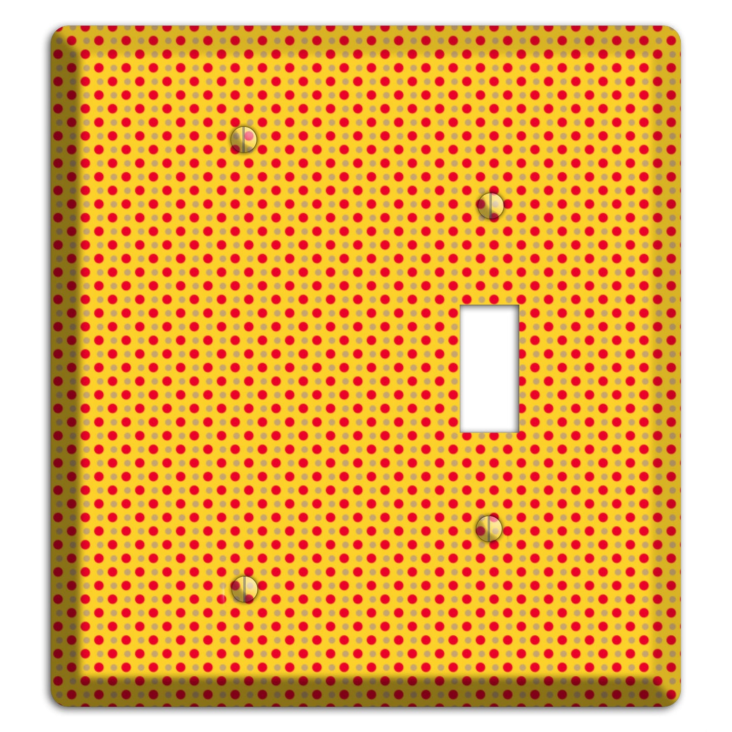 Orange with Maroon Tiny Polka Dots Blank / Toggle Wallplate