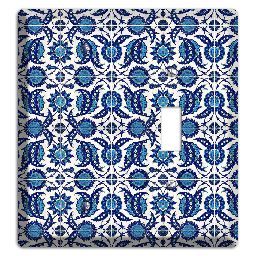 Ornate Paisley Tile Blank / Toggle Wallplate