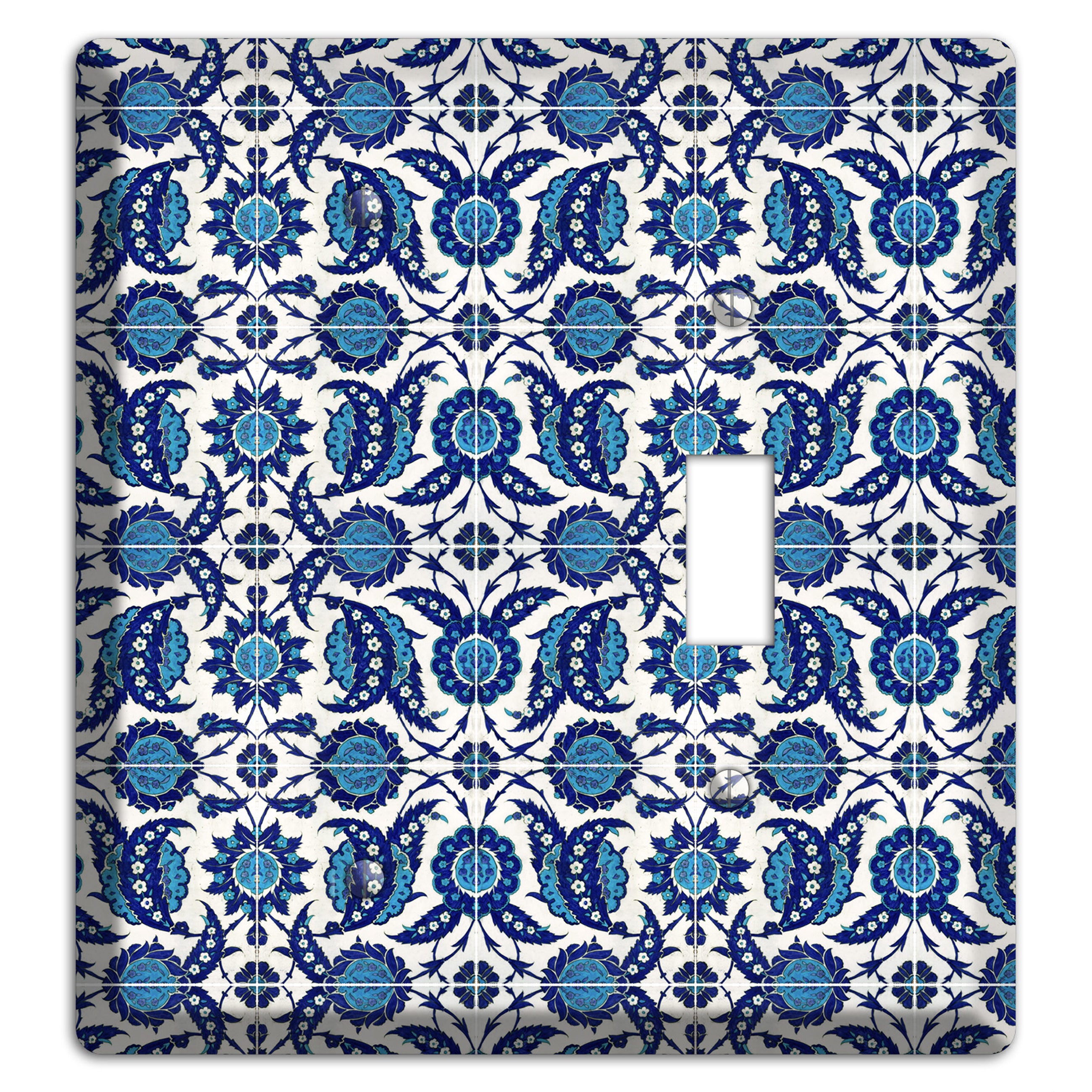 Ornate Paisley Tile Blank / Toggle Wallplate