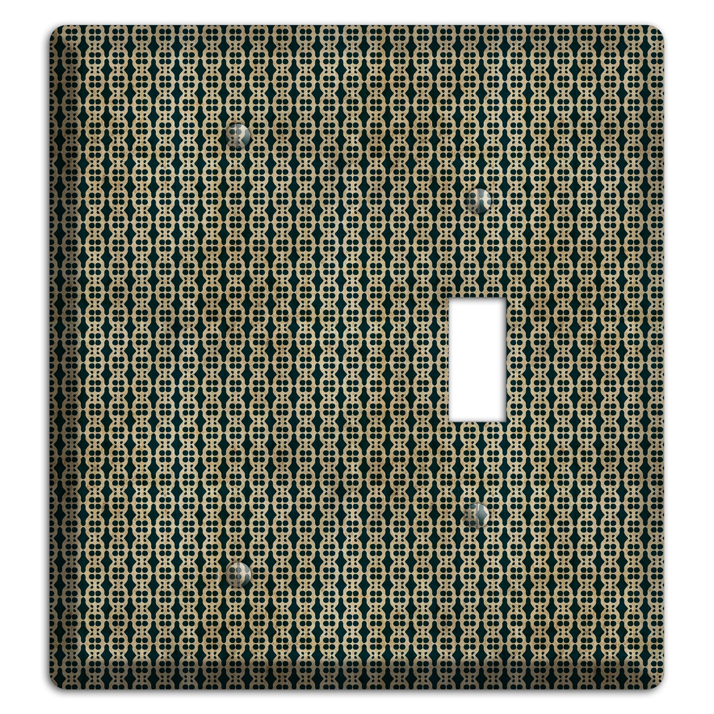 Dark Green Grunge Tiny Tiled Tapestry 3 Blank / Toggle Wallplate