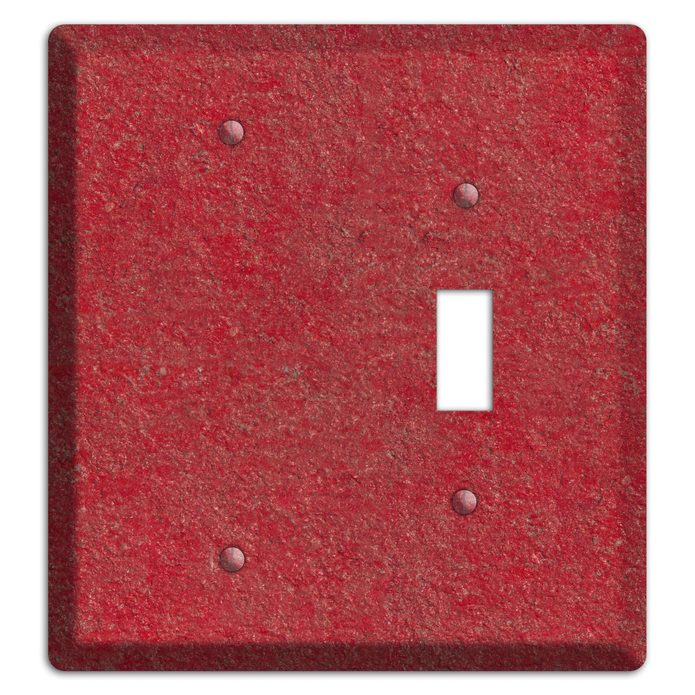 Stucco Red Blank / Toggle Wallplate