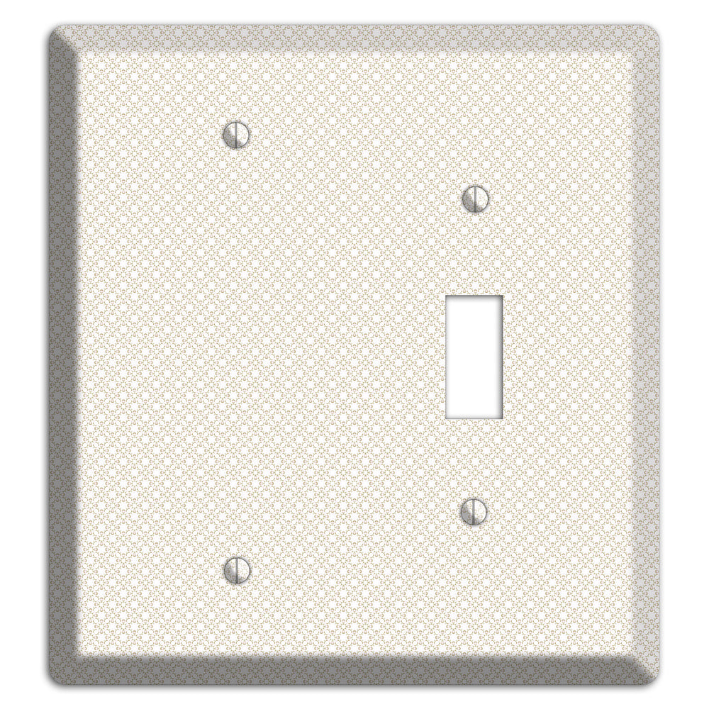 Off White Geometric Blank / Toggle Wallplate