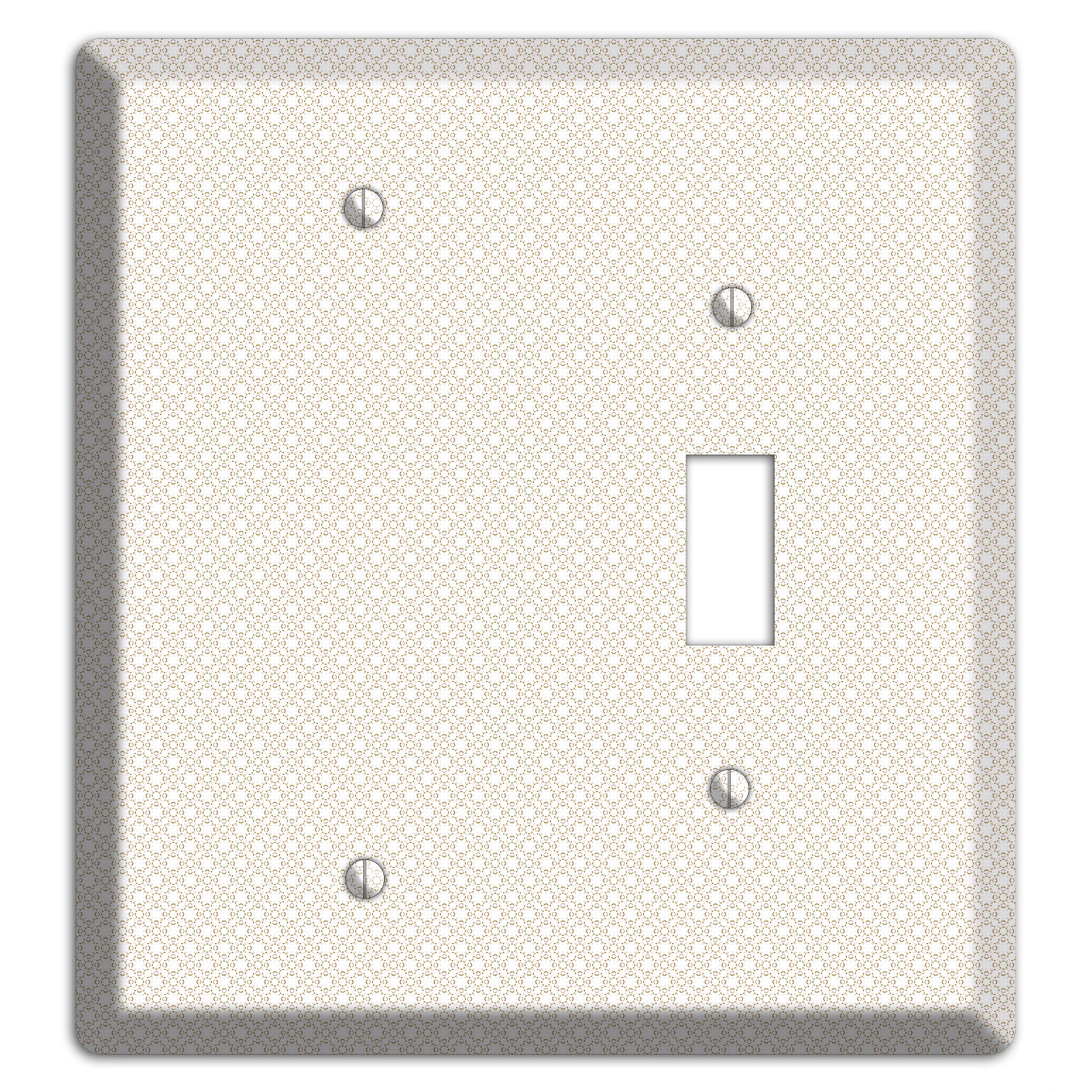 Off White Geometric Blank / Toggle Wallplate