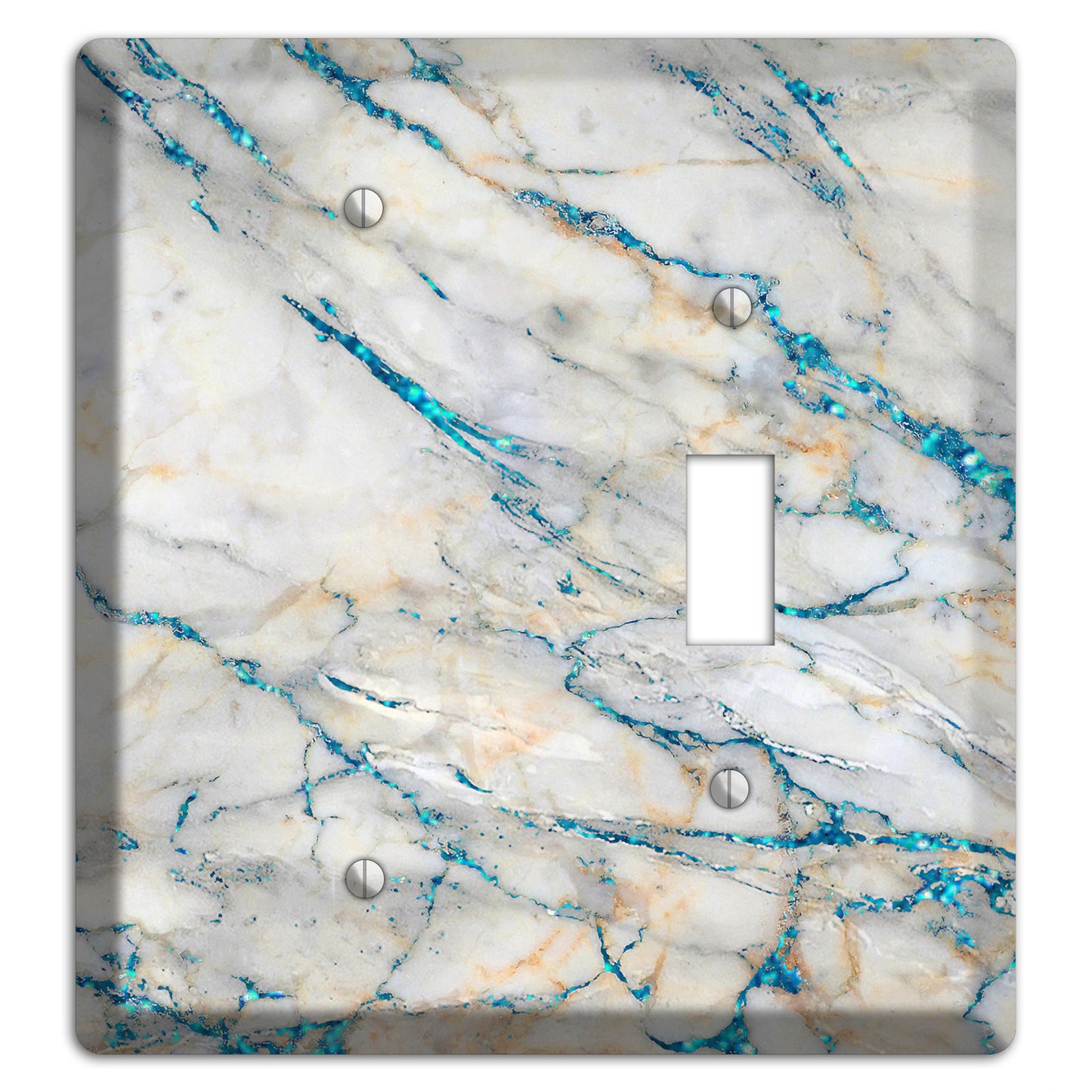 Bondi Blue Marble Blank / Toggle Wallplate