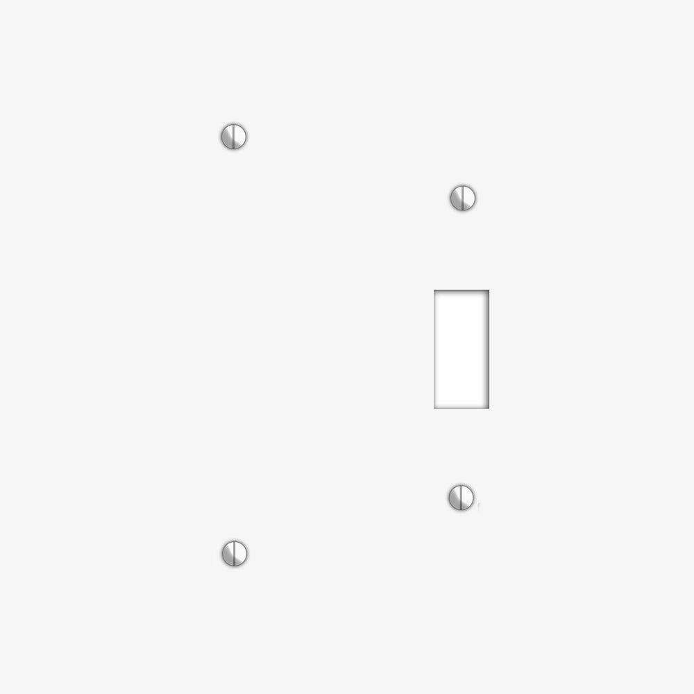 Oversized Discontinued White Metal Blank / Toggle Wallplate