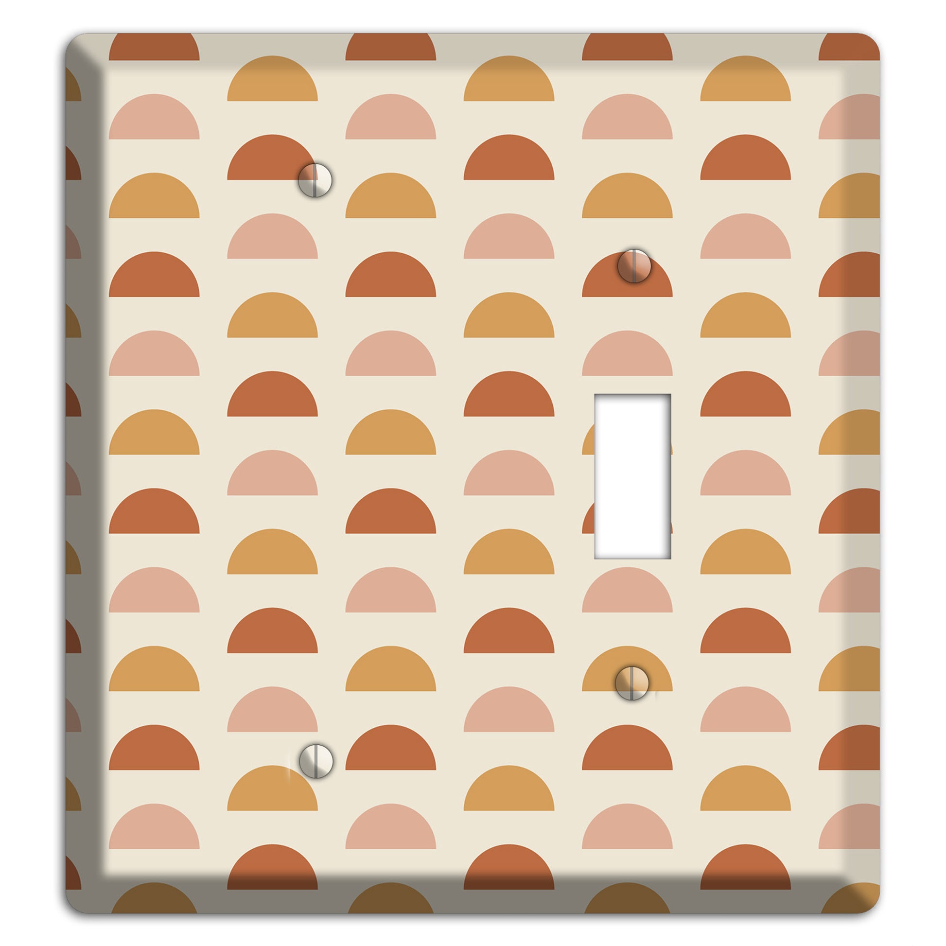 Peachy Half Moons Blank / Toggle Wallplate