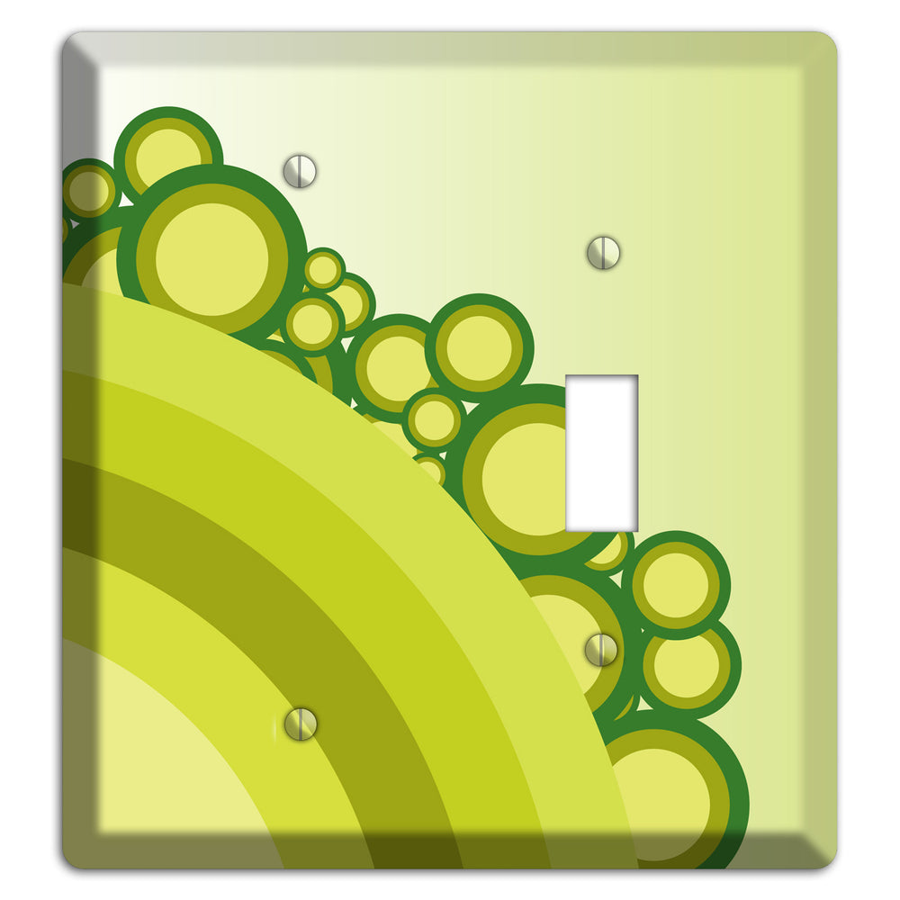 Green Rainbow Dots Blank / Toggle Wallplate