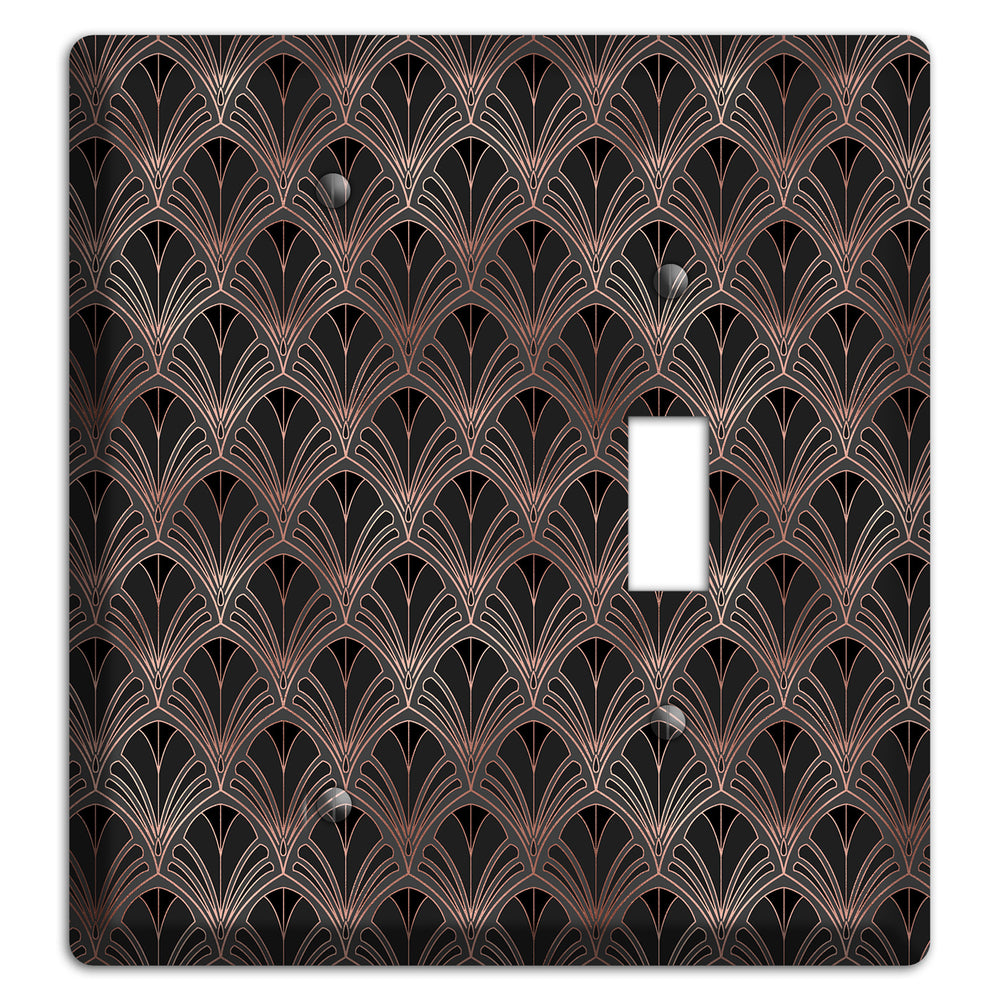 Black and Rose Deco Blank / Toggle Wallplate