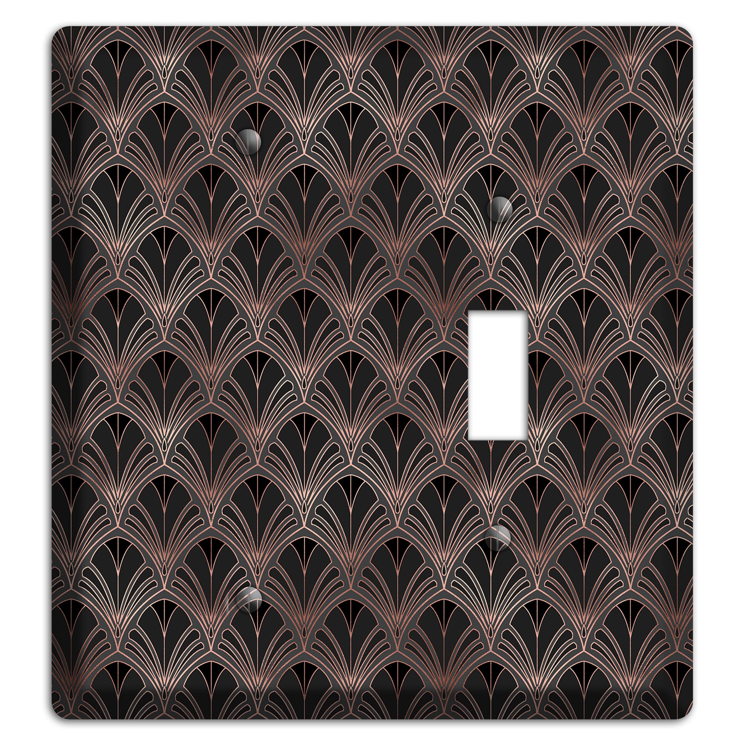 Black and Rose Deco Blank / Toggle Wallplate