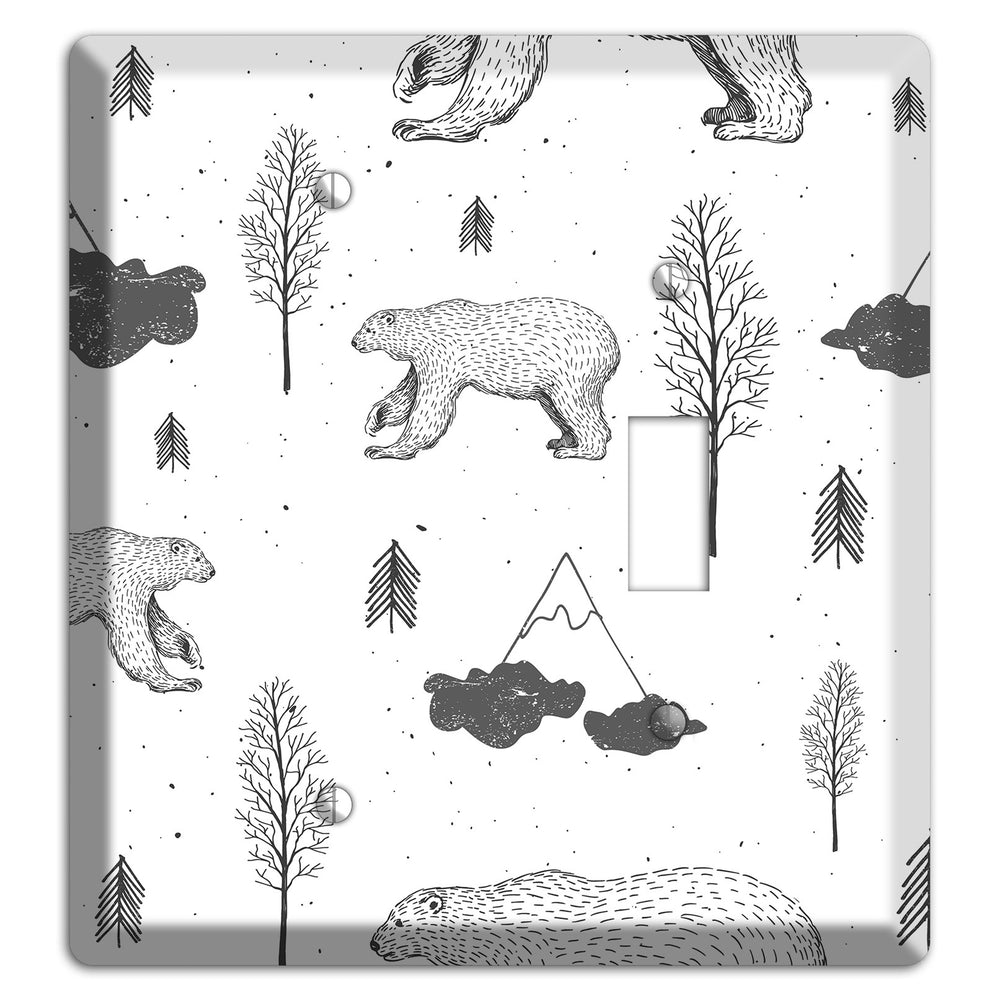 Wildlife Bear Blank / Toggle Wallplate