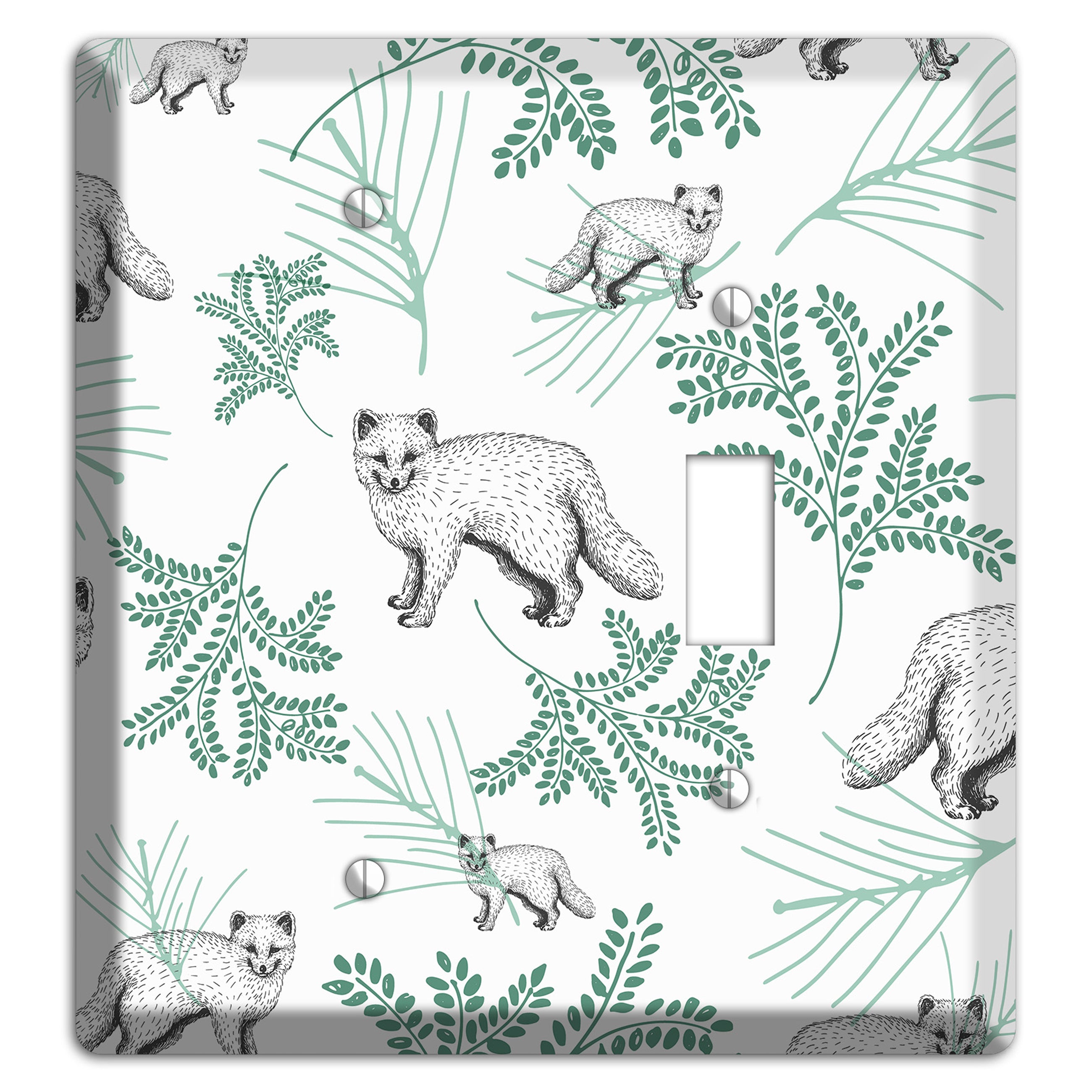 Wildlife Arctic Fox Blank / Toggle Wallplate