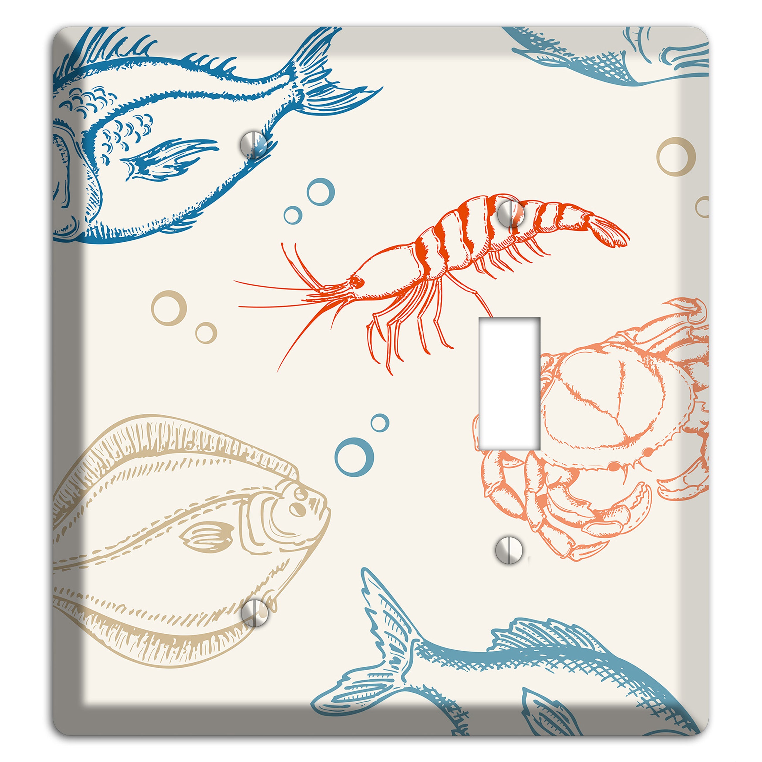 Mixed Sea Life Style 1 Blank / Toggle Wallplate