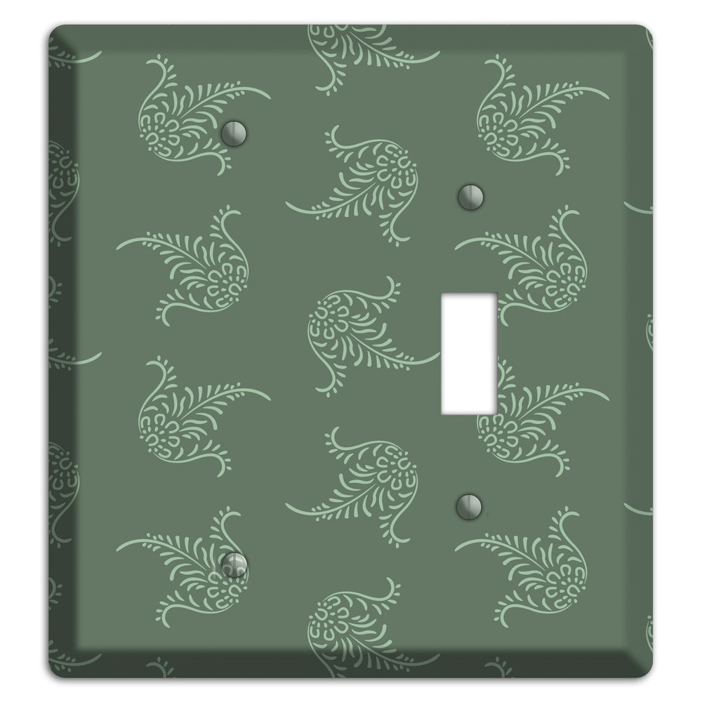 Moss Trefoil Cartouche Blank / Toggle Wallplate