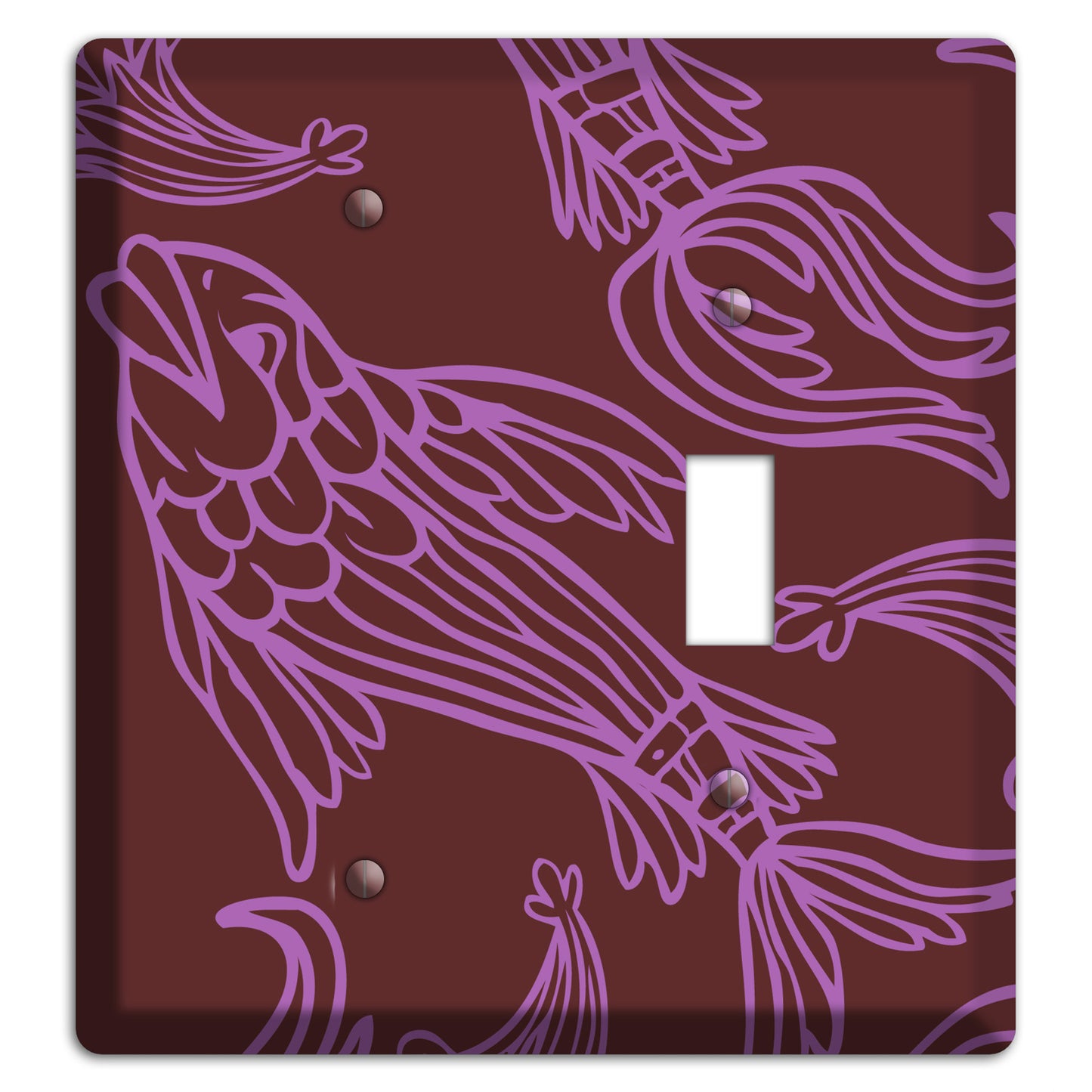 Purple and Pink Koi Blank / Toggle Wallplate