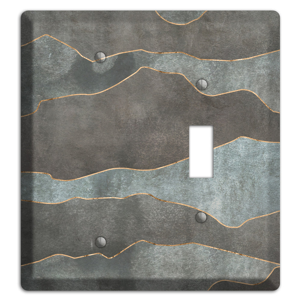 Dusty Blue Mountain Range Blank / Toggle Wallplate