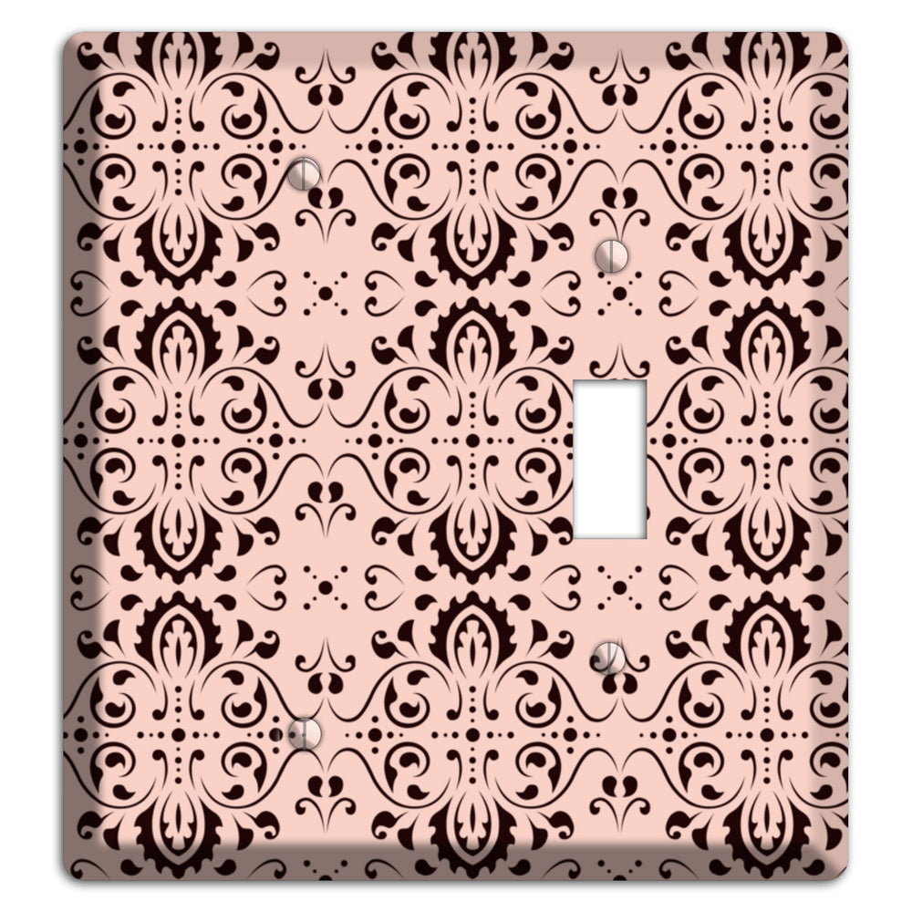 Coral Tapestry Cartouche Blank / Toggle Wallplate