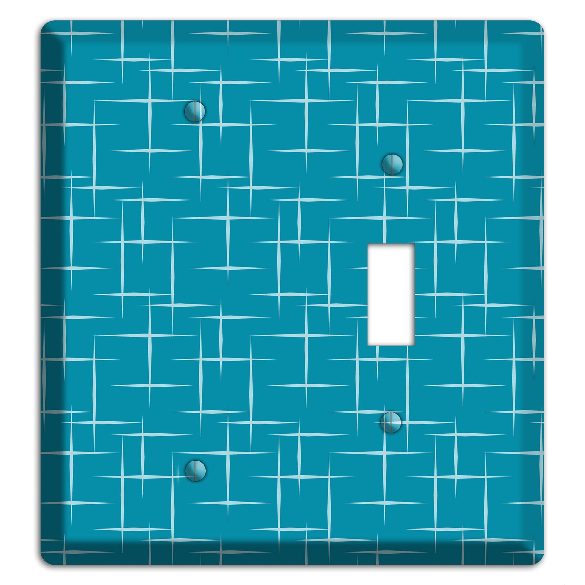 Blue Atom Burst Blank / Toggle Wallplate