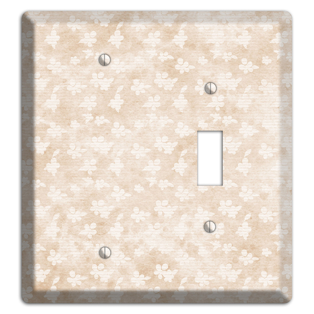 White Linen Neutral Texture Blank / Toggle Wallplate